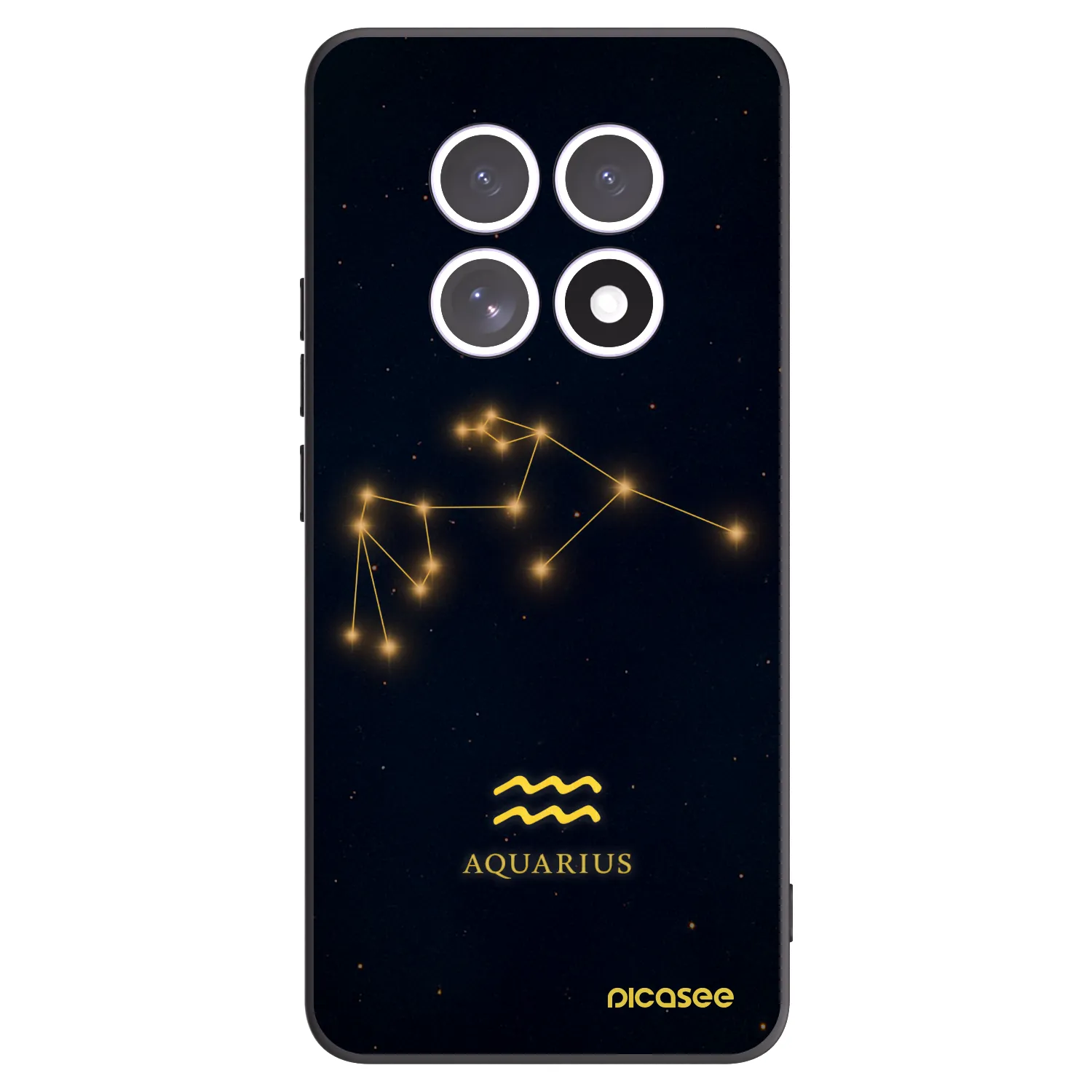Picasee Xiaomi Redmi Note 15 Hülle - Schwarzes Silikon - AQUARIUS