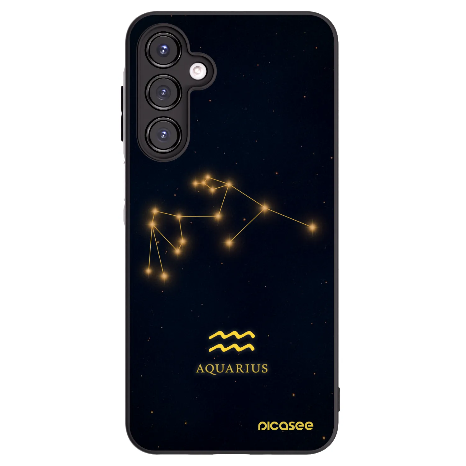 Picasee Samsung Galaxy A16 4G Hülle - Schwarzes Silikon - AQUARIUS