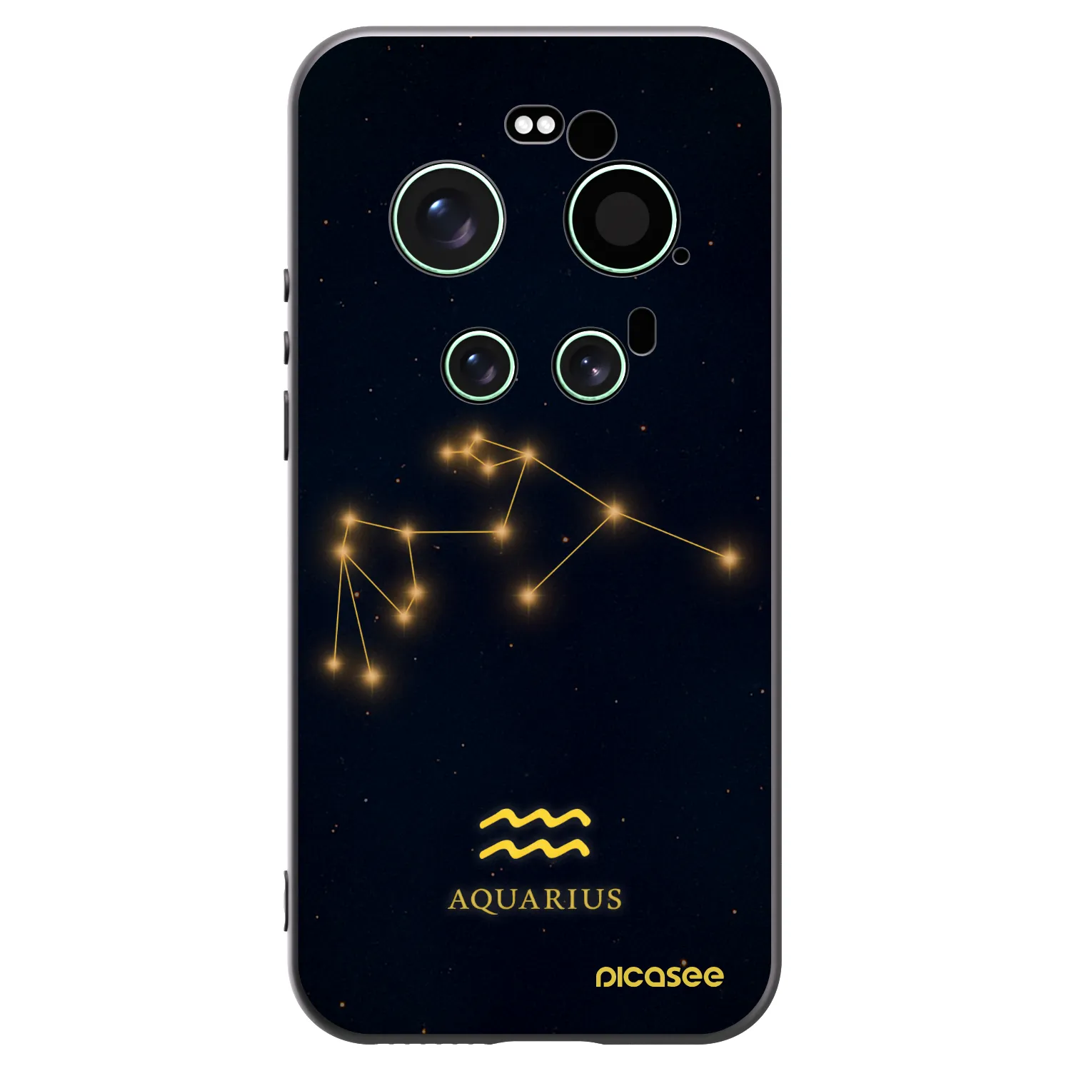 Picasee Xiaomi 17 Ultra Hülle - Schwarzes Silikon - AQUARIUS