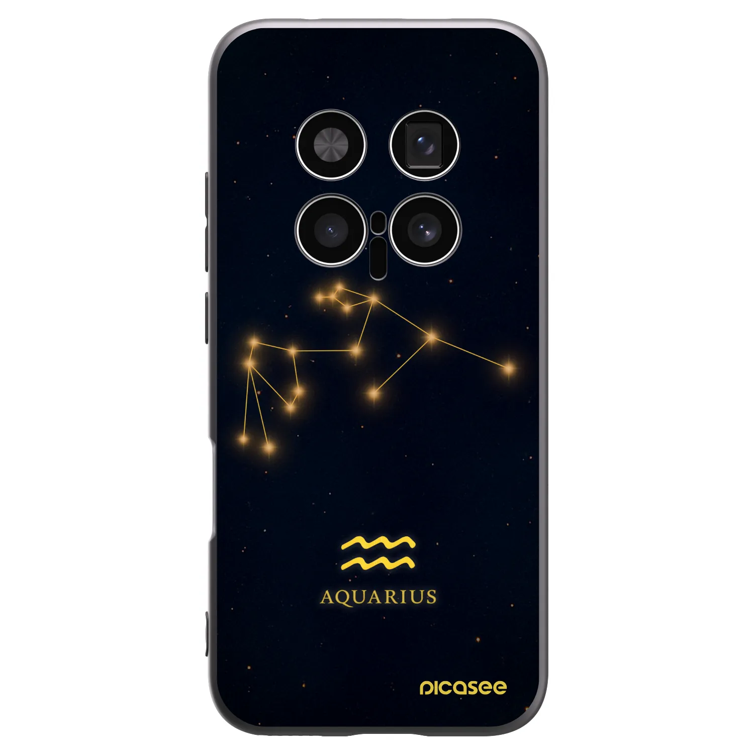 Picasee Honor Magic8 Pro 5G Hülle - Schwarzes Silikon - AQUARIUS