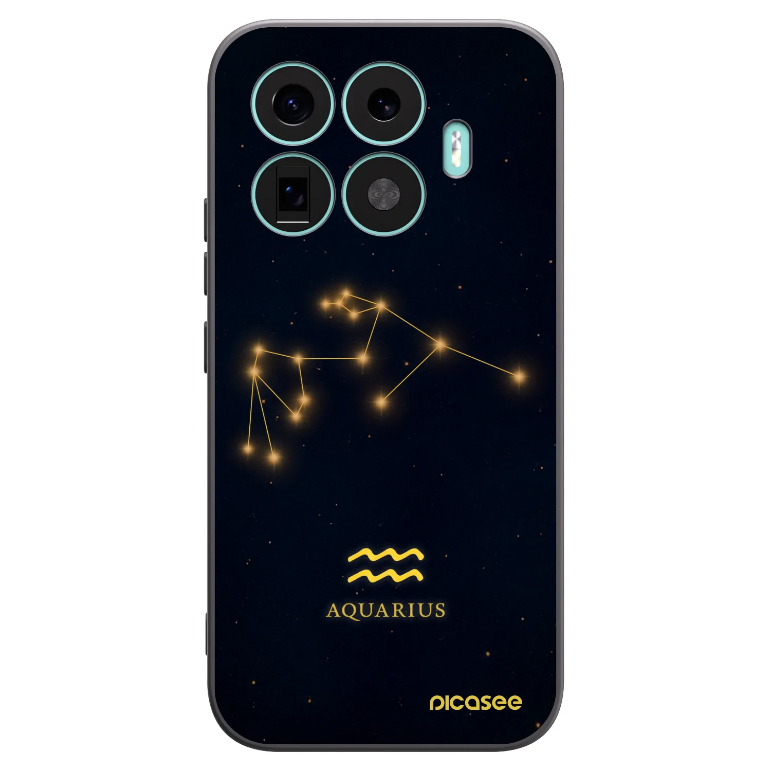 Picasee Xiaomi 17T Hülle - Schwarzes Silikon - AQUARIUS