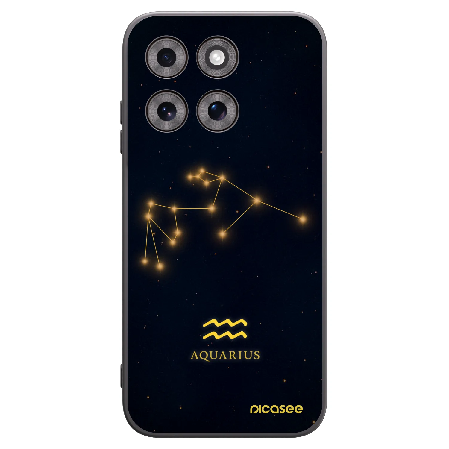 Picasee Motorola Moto G77 Hülle - Schwarzes Silikon - AQUARIUS