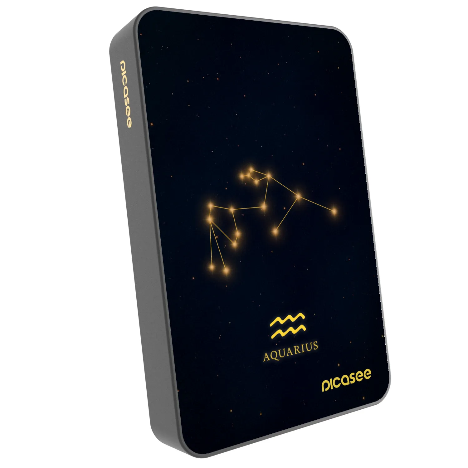 Picasee Powerbank mit MagSafe 10 000 mAh Grau - AQUARIUS