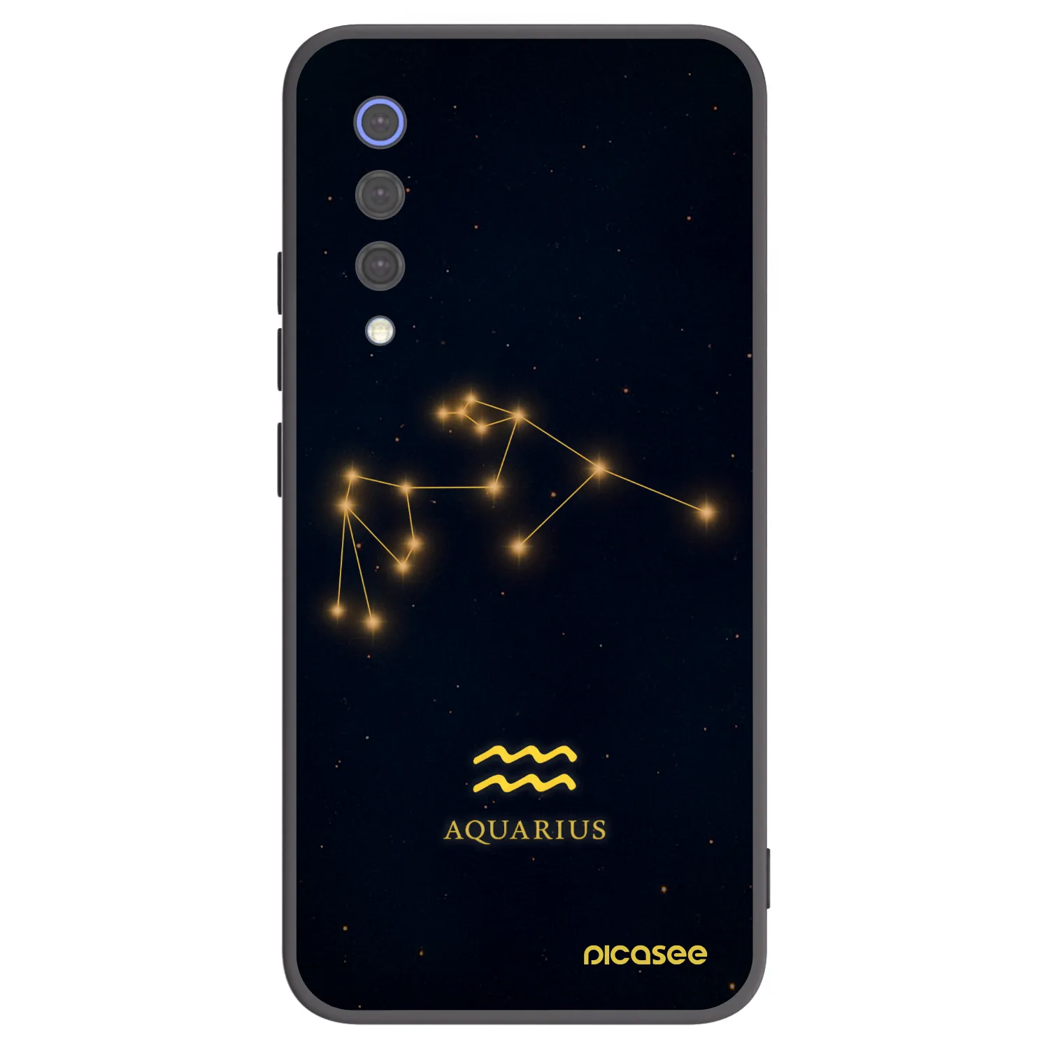 Picasee Xiaomi Mi 9 SE Hülle - Schwarzes Silikon - AQUARIUS