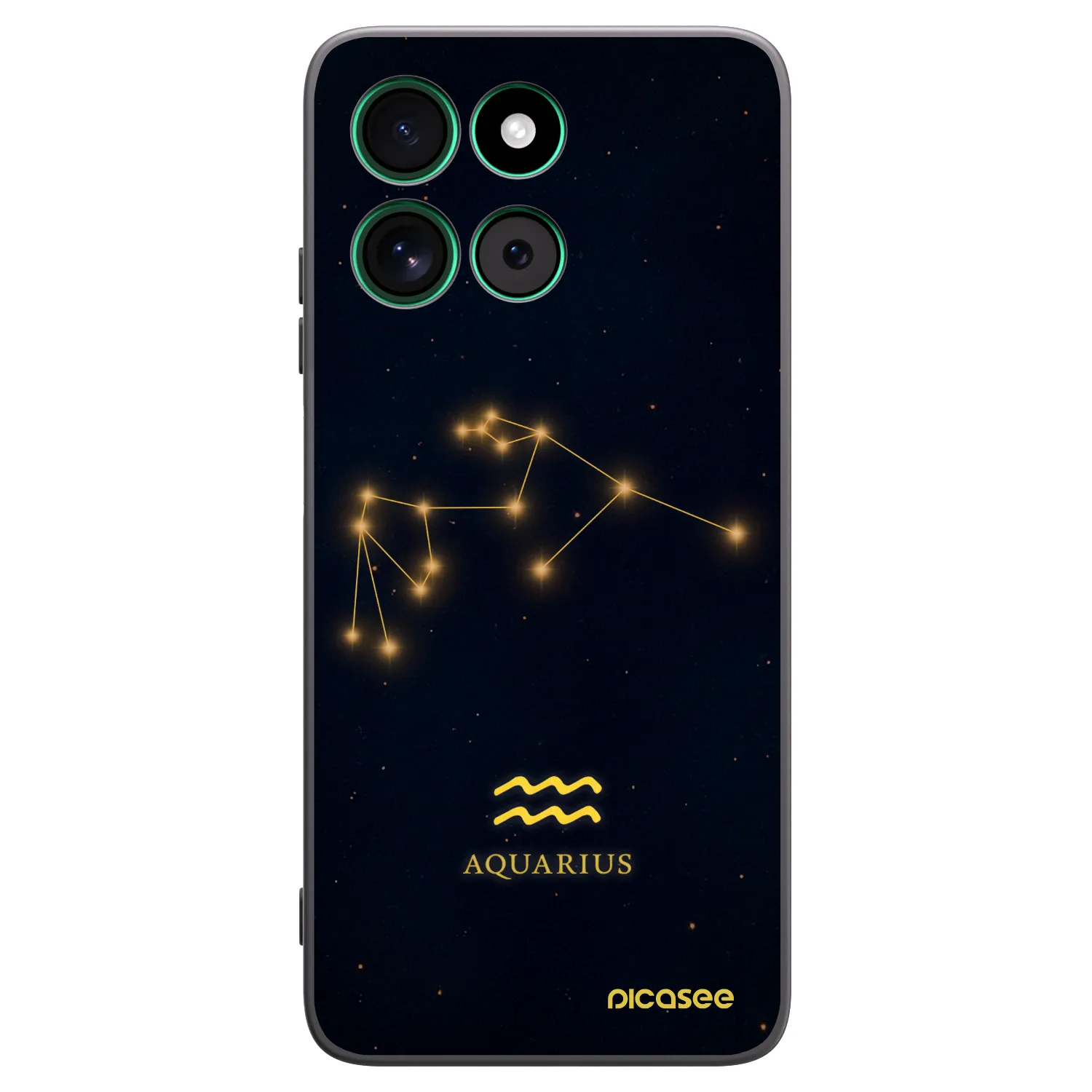 Picasee Motorola Moto G57 Power Hülle - Schwarzes Silikon - AQUARIUS