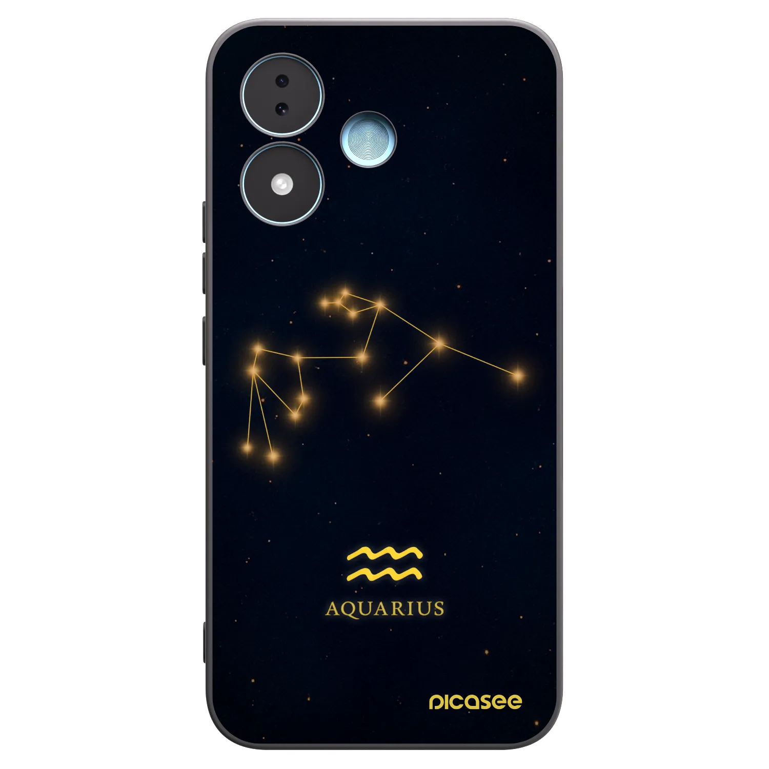 Picasee Xiaomi Redmi Note 17 5G Hülle - Schwarzes Silikon - AQUARIUS
