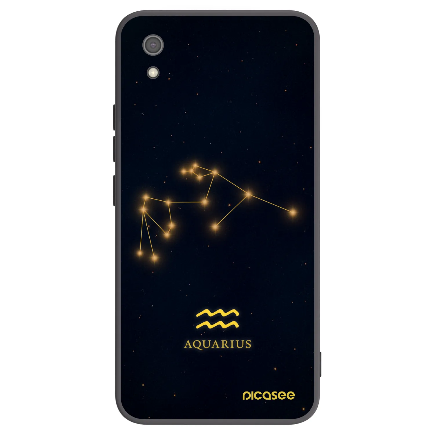 Picasee Xiaomi Redmi 7A Hülle - Schwarzes Silikon - AQUARIUS