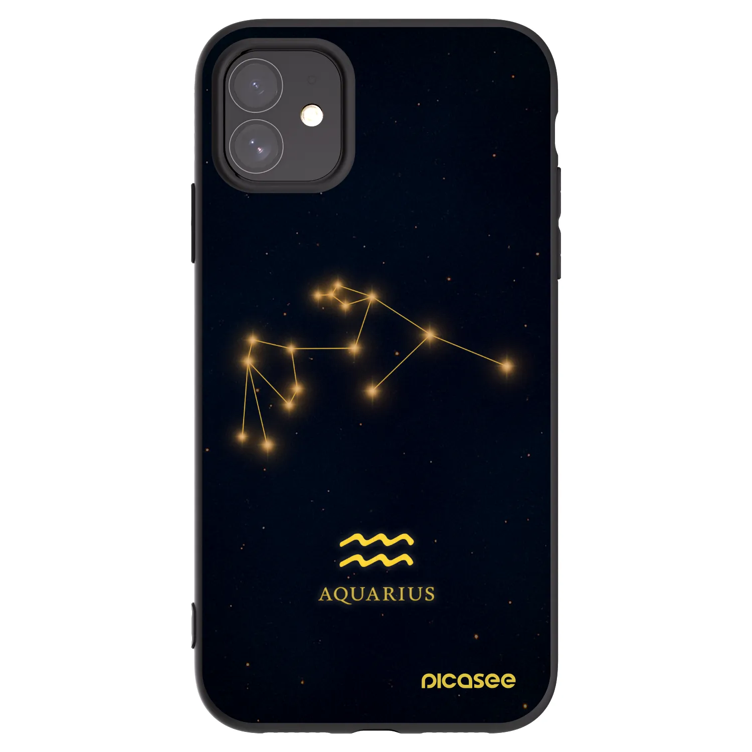 Picasee Apple iPhone 11 Hülle - Schwarzes Silikon - AQUARIUS