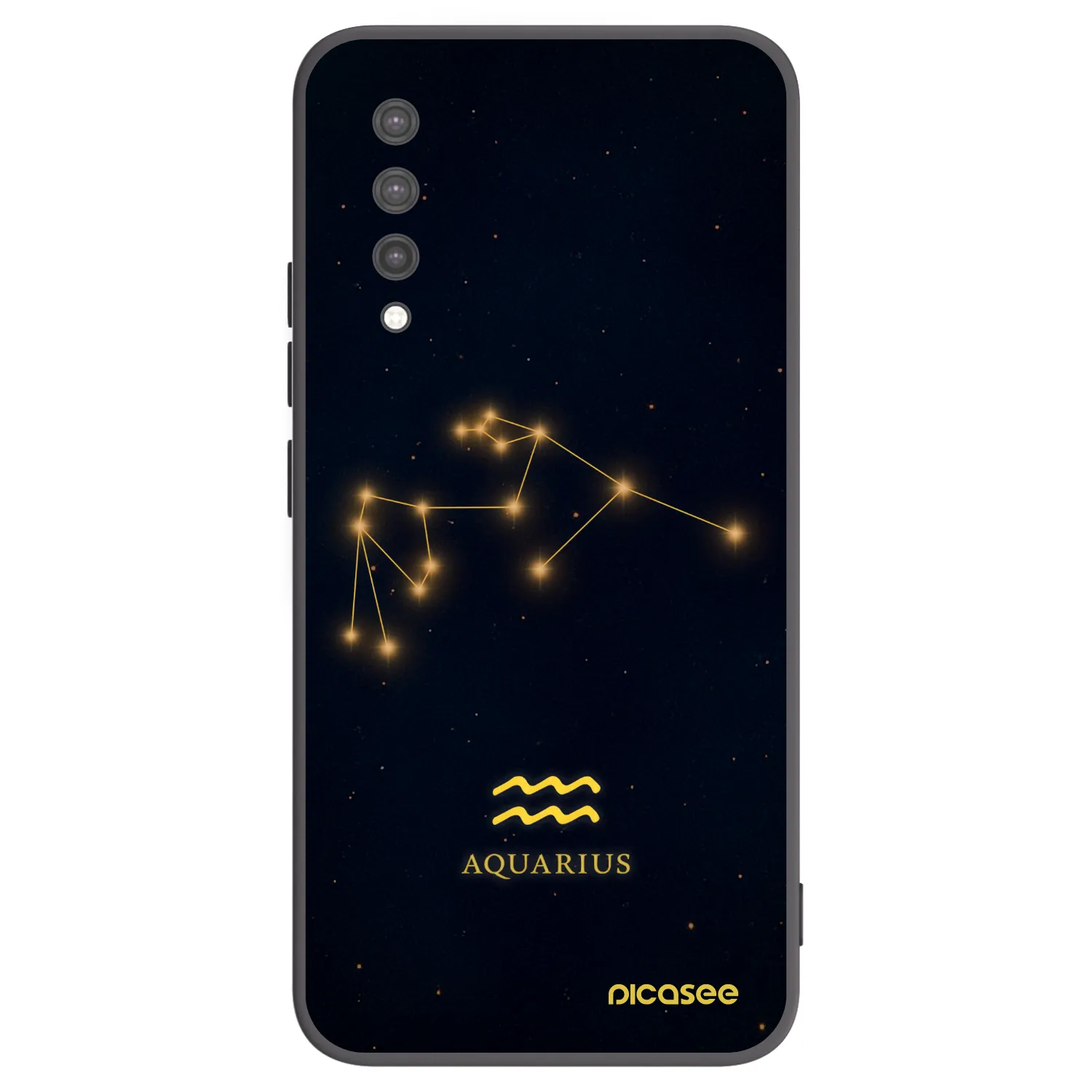 Picasee Xiaomi Mi 9 Lite Hülle - Schwarzes Silikon - AQUARIUS