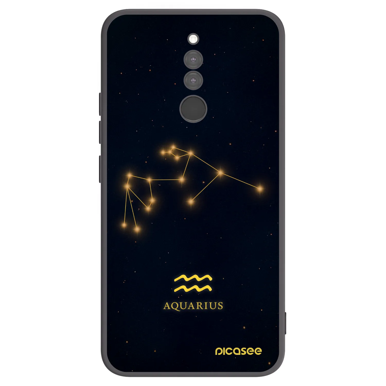 Picasee Xiaomi Redmi 8 Hülle - Schwarzes Silikon - AQUARIUS