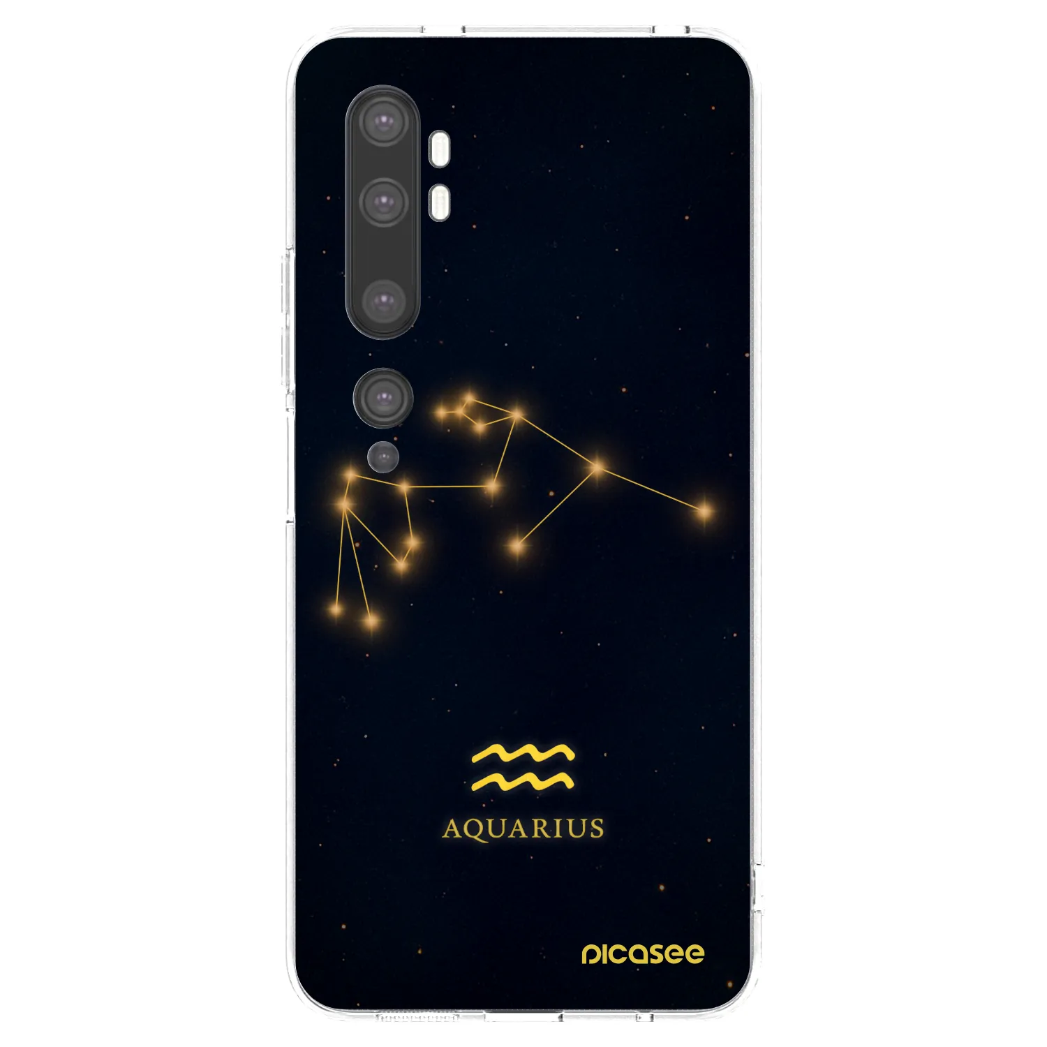 Picasee Xiaomi Mi Note 10 (Pro) Hülle - Transparentes Silikon - AQUARIUS