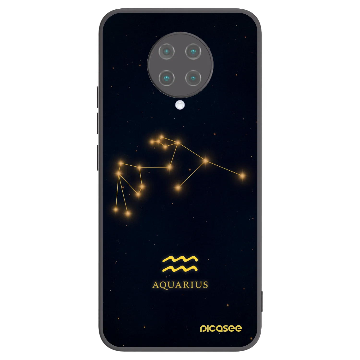 Picasee Xiaomi Poco F2 Pro Hülle - Schwarzes Silikon - AQUARIUS