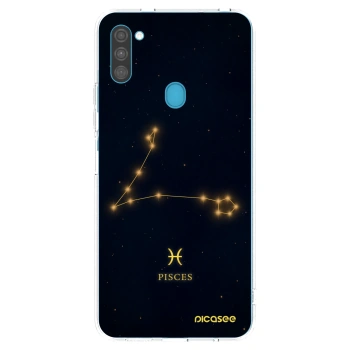 Picasee Samsung Galaxy M11 Hülle - Transparentes Silikon - PISCES