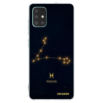 Picasee Samsung Galaxy M51 M515F Hülle - Transparentes Silikon - PISCES