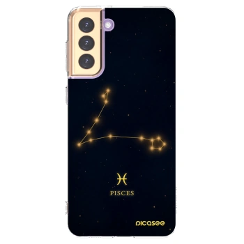 Picasee Samsung Galaxy S21+ 5G G996F Hülle - Transparentes Silikon - PISCES