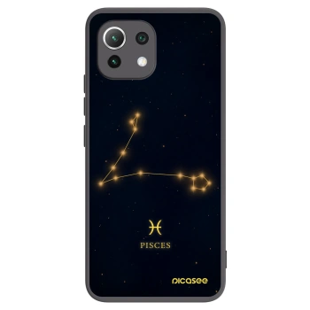 Picasee Xiaomi Mi 11 Lite Hülle - Schwarzes Silikon - PISCES