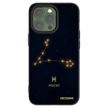 Picasee Apple iPhone 13 Pro Hülle - Schwarzes Silikon - PISCES