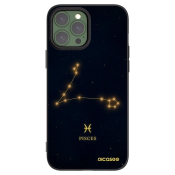 Picasee Apple iPhone 13 Pro Max Hülle - Schwarzes Silikon - PISCES