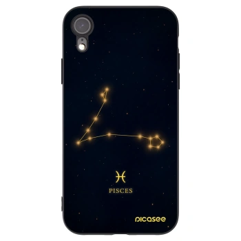 Picasee Apple iPhone XR Hülle - Schwarzes Silikon - PISCES