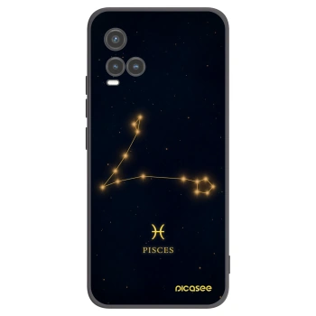 Picasee Vivo Y33s Hülle - Schwarzes Silikon - PISCES