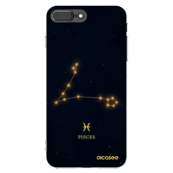 Picasee Apple iPhone 7 Plus Hülle - Transparentes Silikon - PISCES