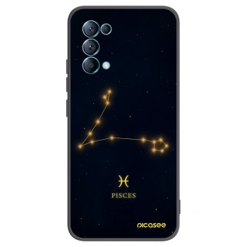 Picasee OPPO Reno 5 5G Hülle - Schwarzes Silikon - PISCES