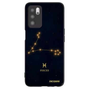 Picasee OPPO A16 Hülle - Schwarzes Silikon - PISCES