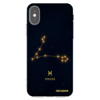Picasee Apple iPhone X/XS Hülle - Transparentes Silikon - PISCES