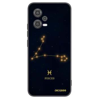 Picasee Xiaomi Poco X5 Hülle - Schwarzes Silikon - PISCES