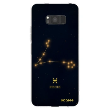 Picasee Samsung Galaxy S8 G950F Hülle - Transparentes Silikon - PISCES