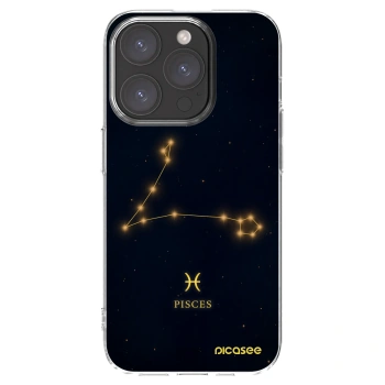 Picasee Apple iPhone 15 Pro Hülle - Transparentes Silikon - PISCES