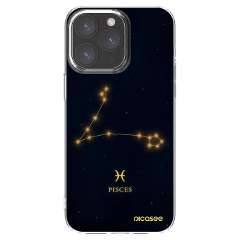 Picasee Apple iPhone 15 Pro Max Hülle - Transparentes Silikon - PISCES