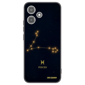 Picasee Xiaomi Redmi 12 5G Hülle - Schwarzes Silikon - PISCES