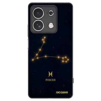 Picasee Xiaomi Redmi Note 13 4G Hülle - Schwarzes Silikon - PISCES