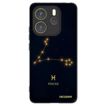 Picasee Xiaomi Redmi Note 14 4G Hülle - Schwarzes Silikon - PISCES