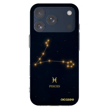 Picasee Apple iPhone 17 Pro Hülle - Transparentes Silikon - PISCES