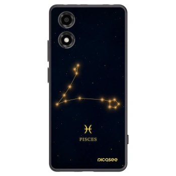 Picasee Motorola Moto E14 Hülle - Schwarzes Silikon - PISCES