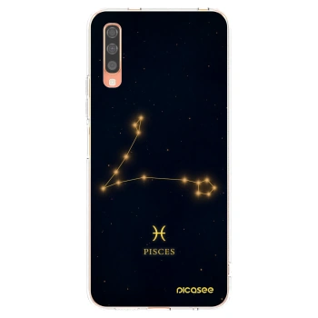 Picasee Samsung Galaxy A70 A705F Hülle - Transparentes Silikon - PISCES