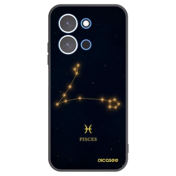Picasee Xiaomi Redmi 15C 4G Hülle - Schwarzes Silikon - PISCES