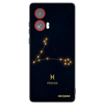 Picasee Motorola Edge 50 Fusion Hülle - Schwarzes Silikon - PISCES