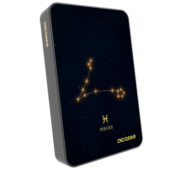 Picasee Powerbank mit MagSafe 10 000 mAh Grau - PISCES