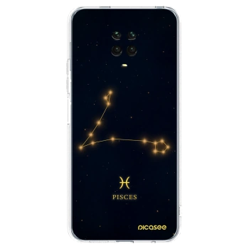 Picasee Xiaomi Redmi Note 9 Pro Hülle - Transparentes Silikon - PISCES