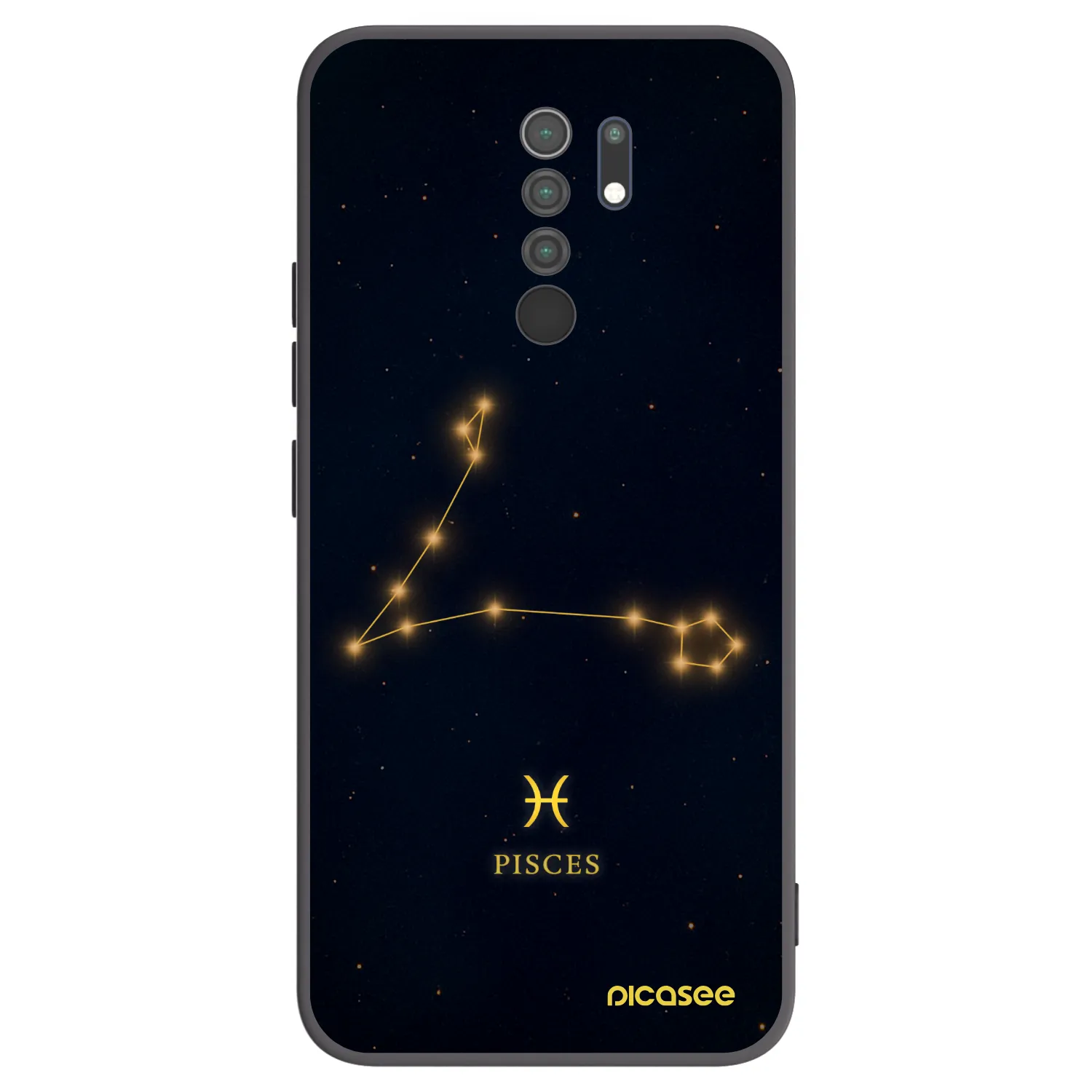Picasee Xiaomi Redmi 9 Hülle - Schwarzes Silikon - PISCES