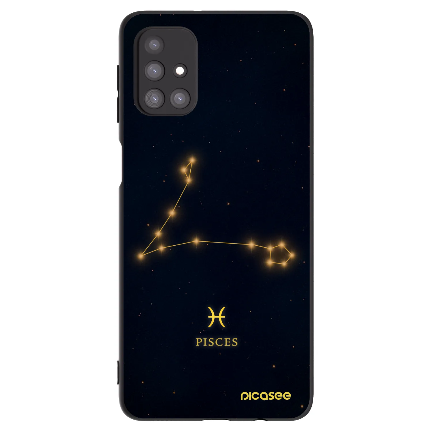 Picasee Samsung Galaxy M31s Hülle - Schwarzes Silikon - PISCES
