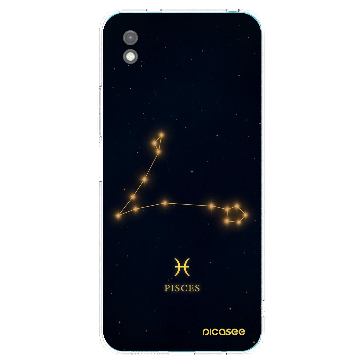 Picasee Xiaomi Redmi 9A Hülle - Schwarzes Silikon - PISCES