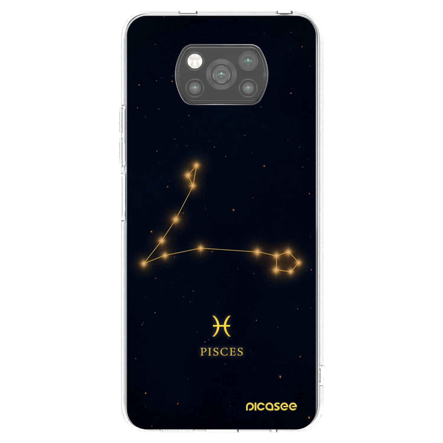 Picasee Xiaomi Poco X3 Hülle - Schwarzes Silikon - PISCES