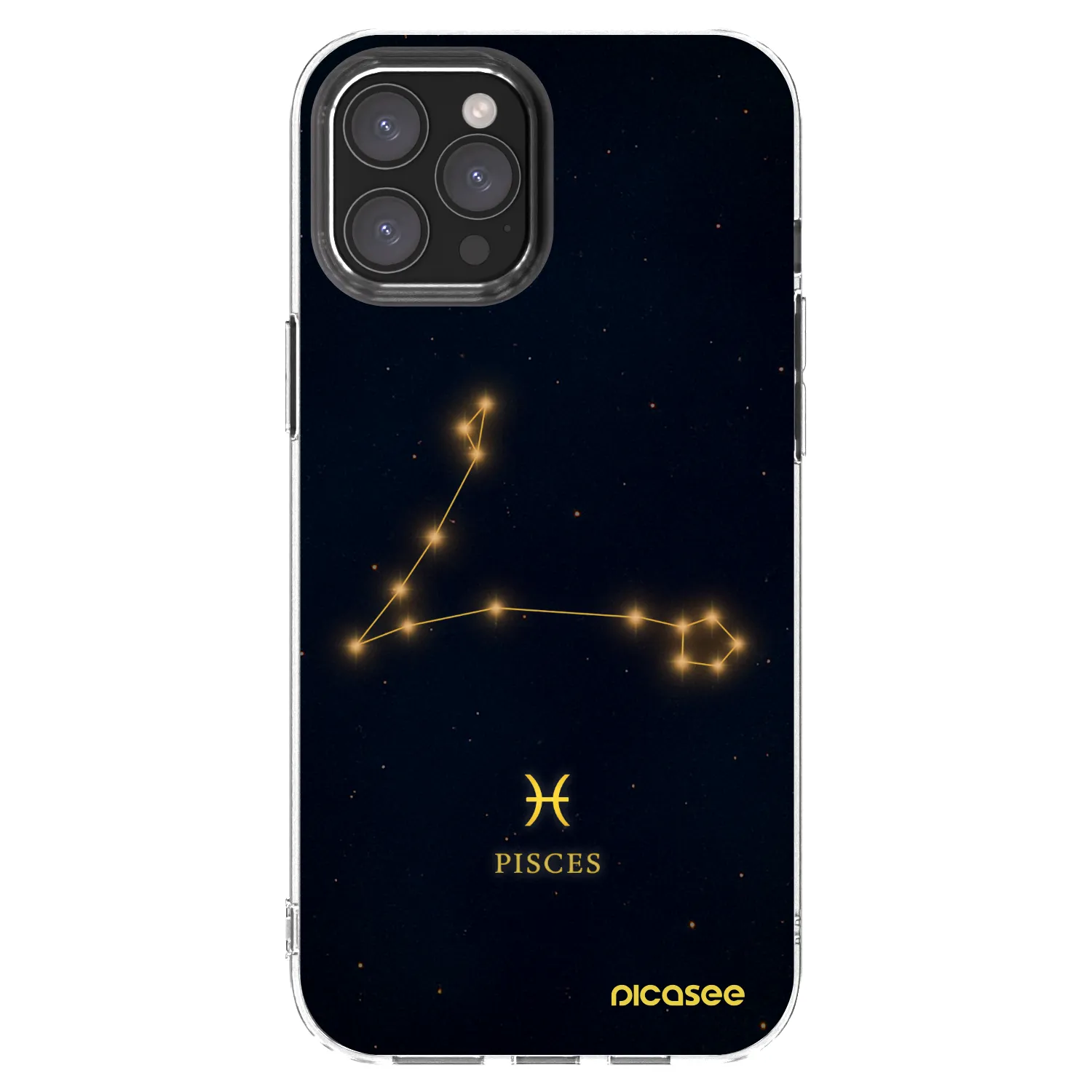 Picasee Apple iPhone 12 Pro Max Hülle - Transparentes Silikon - PISCES