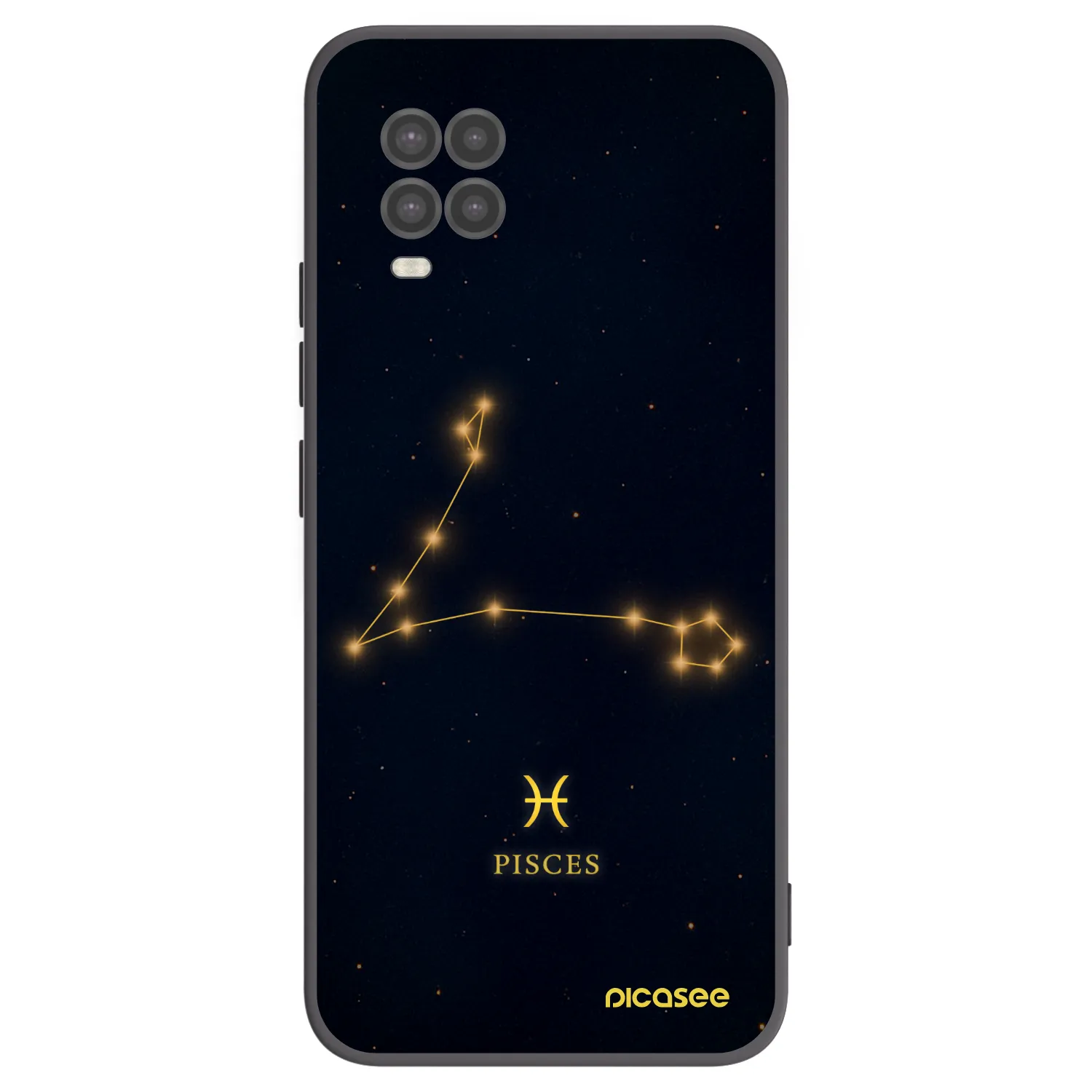 Picasee Xiaomi Mi 10 Lite Hülle - Schwarzes Silikon - PISCES