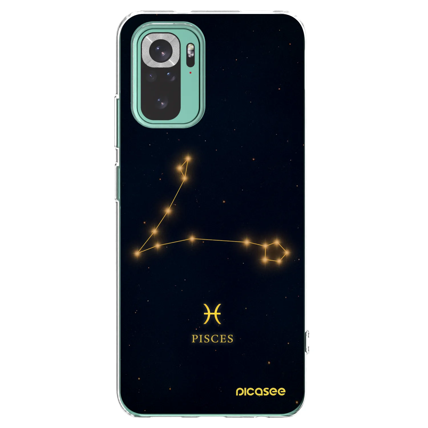 Picasee Xiaomi Redmi Note 10 Pro Hülle - Transparentes Silikon - PISCES