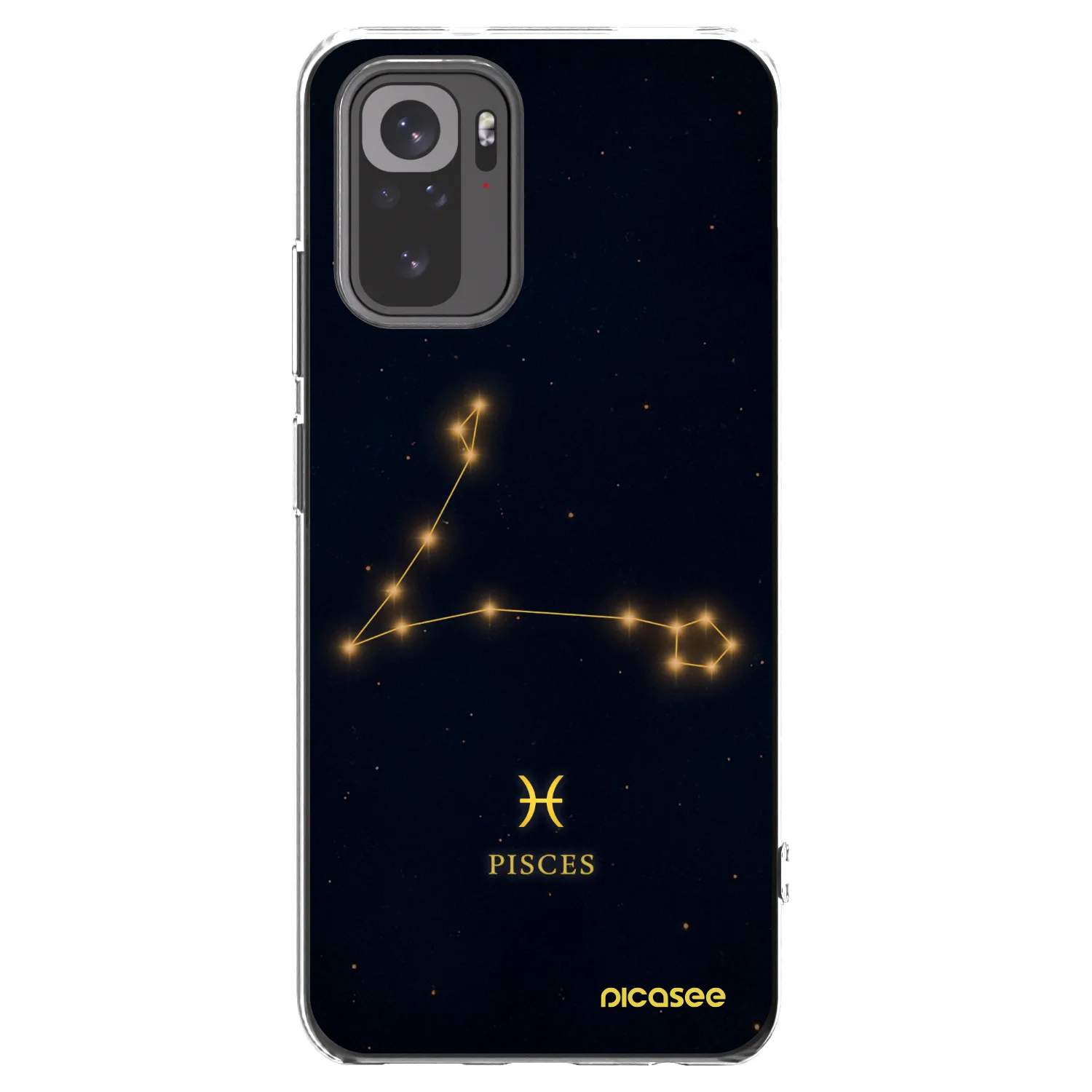 Picasee Xiaomi Redmi Note 10S Hülle - Transparentes Silikon - PISCES